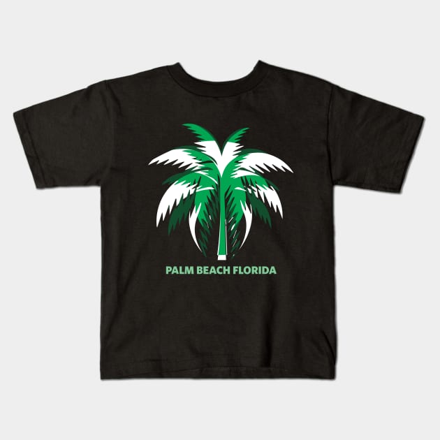 Palm beach Florida Kids T-Shirt by dddesign